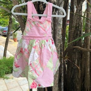 Janie & Jack dress floral/seersucker